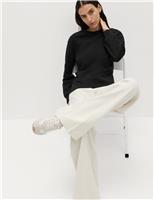 Cotton Blend Waisted Sweatshirt