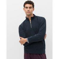 M&S Fleece Half Zip Loungewear Top Dark Navy
