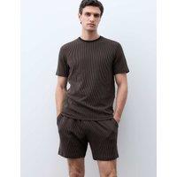 Autograph Supima Cotton Rich Ribbed T-Shirt Dark Mole