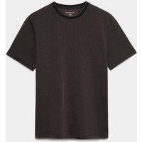 Autograph Cotton Rich Ribbed T-Shirt Dark Mole