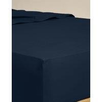 M&S Egyptian Cotton 230 Thread Count StayPut Fitted Sheet Navy