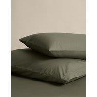 M&S 2 Pack Egyptian Cotton Pillowcases Khaki