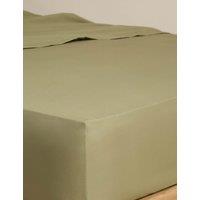 M&S Egyptian Cotton Deep Fitted Sheet Fern