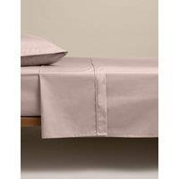 M&S Egyptian Cotton 230 Thread Count Flat Sheet Blush Pink