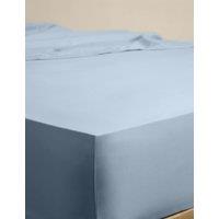 M&S Egyptian Cotton 230 Thread Count StayPut Fitted Sheet Dusty Blue