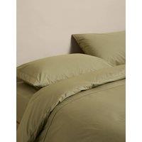 M&S Egyptian Cotton 230 Thread Count Crisp Bedding Set Fern