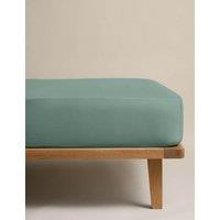 M&S Egyptian Cotton 230 Thread Count Fitted Sheet Smokey Green
