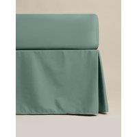 M&S Pure Egyptian Cotton Valance Sheet Smokey Green