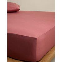 M&S Egyptian Cotton 230 Thread Count Crisp Fitted Sheet Clay