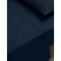 M&S Egyptian Cotton 230 Thread Count Flat Sheet Navy