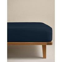 M&S Egyptian Cotton 230 Thread Count Fitted Sheet Navy