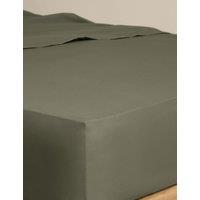 M&S Egyptian Cotton Deep Fitted Sheet Khaki