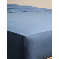 M&S Egyptian Cotton 230 Thread Count Fitted Sheet Slate Blue
