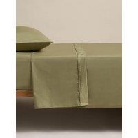 M&S Egyptian Cotton 230 Thread Count Flat Sheet Fern