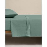 M&S Egyptian Cotton 230 Thread Count Flat Sheet Smokey Green