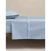 M&S Egyptian Cotton 230 Thread Count Flat Sheet Dusty Blue