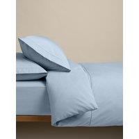 M&S Egyptian Cotton 230 Thread Count Crisp Bedding Set Dusty Blue
