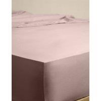 M&S Egyptian Cotton 230 Thread Count Crisp Fitted Sheet Blush Pink