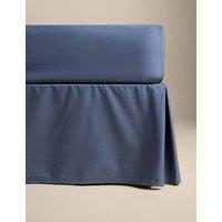 M&S Pure Egyptian Cotton Valance Sheet Slate Blue