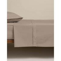 M&S Egyptian Cotton 230 Thread Count Flat Sheet Mink