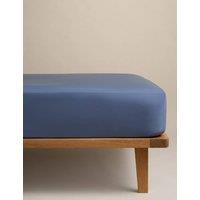 M&S Egyptian Cotton 230 Thread Count StayPut Fitted Sheet Slate Blue