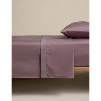 M&S Egyptian Cotton 230 Thread Count Flat Sheet Mauve