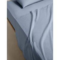 M&S Cotton Rich Flat Sheet Dusty Blue