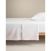 M&S Cotton Rich Flat Sheet White