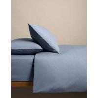 M&S Cotton Rich Bedding Set Dusty Blue