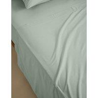 M&S Cotton Rich Flat Sheet Sage