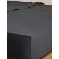M&S Cotton Rich Deep Fitted Sheet Charcoal