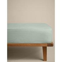 M&S Cotton Rich Extra Deep Fitted Sheet Sage