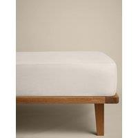 M&S Cotton Rich Fitted Sheet Linen