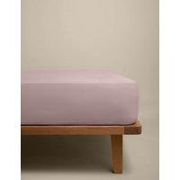 M&S Cotton Rich Fitted Sheet Blush Pink