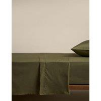 M&S Cotton Rich Flat Sheet Fern