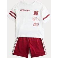 M&S Pure Cotton Disney Cars Pyjamas (1-8 Yrs) Red Mix