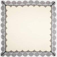 M&S Satin Lace Detail Scarf Ivory