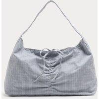 M&S Checked Ruched Tie Shoulder Bag Blue Mix