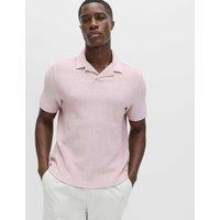 M&S Relaxed Fit Pure Cotton Pique Polo Shirt Medium Red