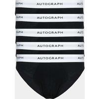 Autograph 5 Pack Supima Cotton Blend Stretch Briefs Black
