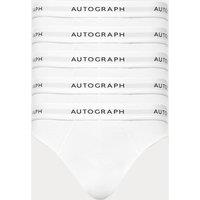 Autograph 5 Pack Supima Cotton Blend Stretch Briefs White