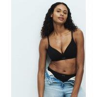 M&S Asta Cotton Blend Non Wired Plunge Bra A-E Black