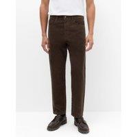 M&S Straight Fit Pure Cotton Corduroy 5 Pocket Trousers Bitter Chocolate