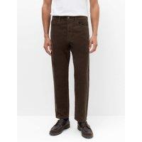 M&S Straight Fit Pure Cotton Corduroy 5 Pocket Trousers Bitter Chocolate