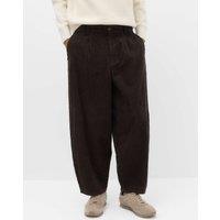 M&S Barrel Fit Corduroy Trousers Bitter Chocolate