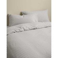 M&S Cotton Blend Simple Stripe Bedding Set Marble