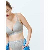 M&S Asta Marl Non Wired Plunge Bra (A-E) Grey Marl