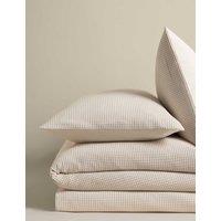 M&S Washed Cotton Waffle Bedding Set Linen