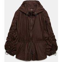 Goodmove Stormwear Shimmer Lightweight Hooded Jacket Dark Chocolate