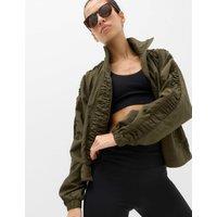 Goodmove Stormwear Lightweight Funnel Neck Ruched Jacket Dark Khaki